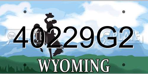40229G2 Wyoming License Plate