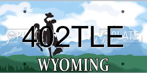402TLE Wyoming License Plate