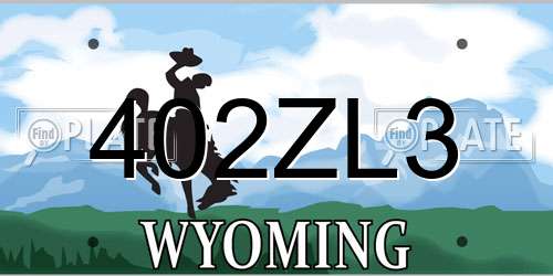 402ZL3 Wyoming License Plate