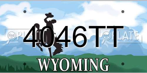 4046TT Wyoming License Plate