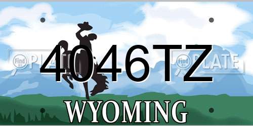 4046TZ Wyoming License Plate