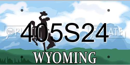 405S24 Wyoming License Plate