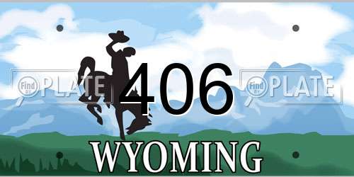 406 Wyoming License Plate