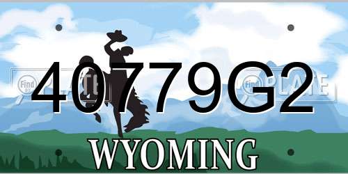 40779G2 Wyoming License Plate