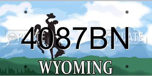 4087BN Wyoming License Plate
