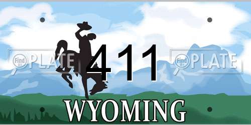 411 Wyoming License Plate