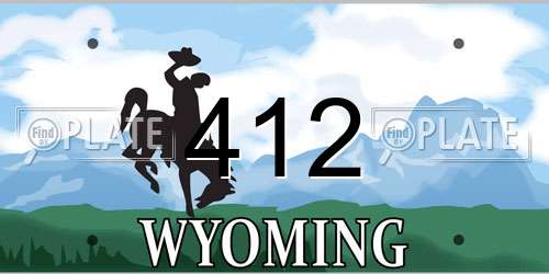 412 Wyoming License Plate