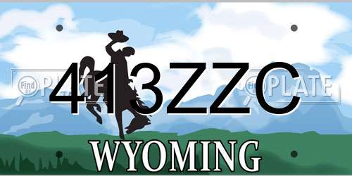 413ZZC Wyoming License Plate