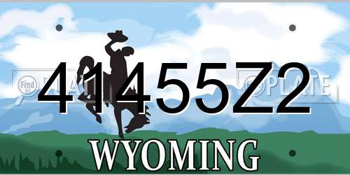 41455Z2 Wyoming License Plate