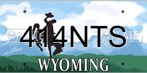 414NTS Wyoming License Plate