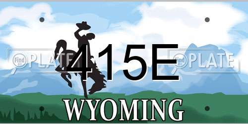 415E Wyoming License Plate