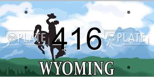 416 Wyoming License Plate