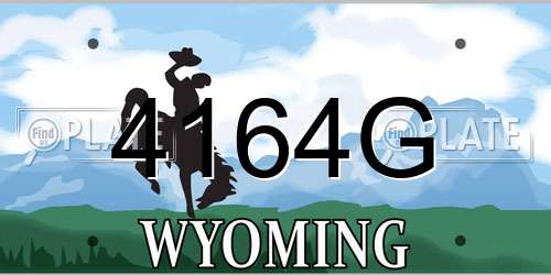 4164G Wyoming License Plate