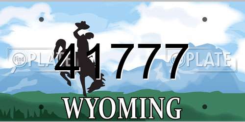 41777 Wyoming License Plate