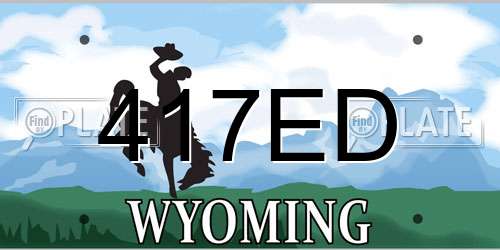 417ED Wyoming License Plate