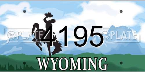 4195 Wyoming License Plate
