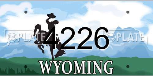 4226 Wyoming License Plate