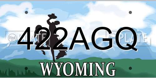 422AGQ Wyoming License Plate