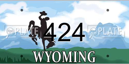 424 Wyoming License Plate
