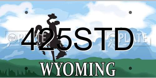425STD Wyoming License Plate