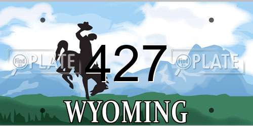 427 Wyoming License Plate