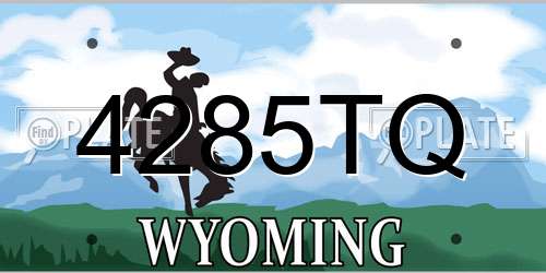 4285TQ Wyoming License Plate