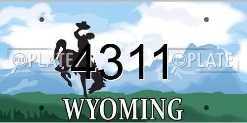 4311 Wyoming License Plate