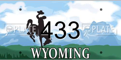 433 Wyoming License Plate