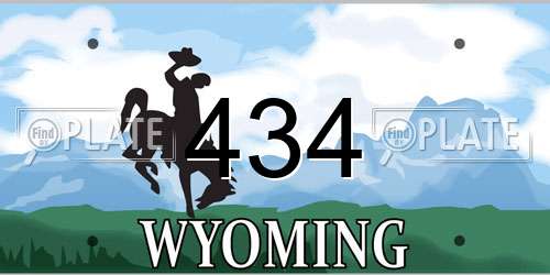 434 Wyoming License Plate