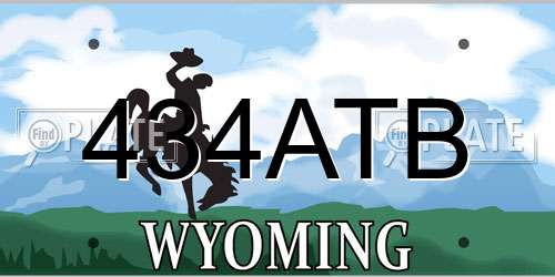 434ATB Wyoming License Plate