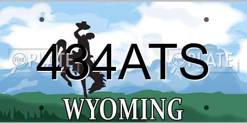 434ATS Wyoming License Plate