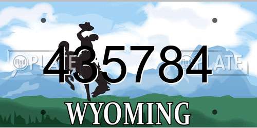 435784 Wyoming License Plate