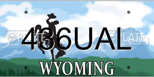 436UAL Wyoming License Plate