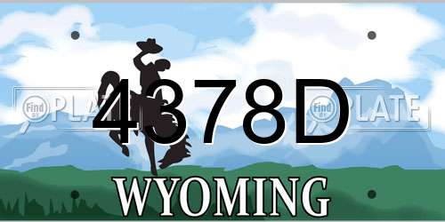 4378D Wyoming License Plate
