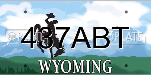 437ABT Wyoming License Plate