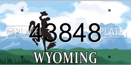 43848 Wyoming License Plate