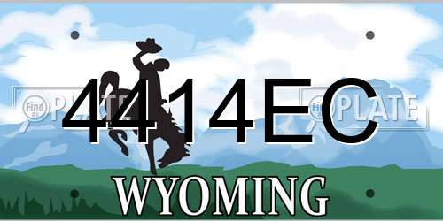4414EC Wyoming License Plate
