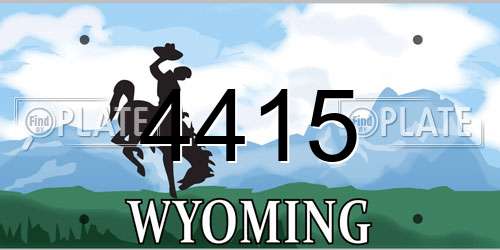4415 Wyoming License Plate
