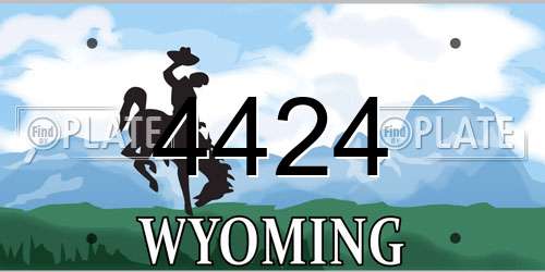 4424 Wyoming License Plate