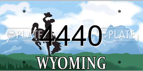 4440 Wyoming License Plate