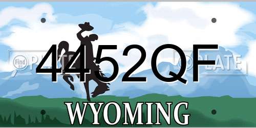 4452QF Wyoming License Plate