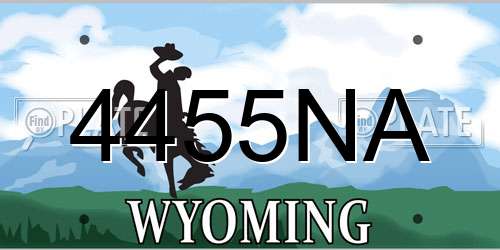 4455NA Wyoming License Plate