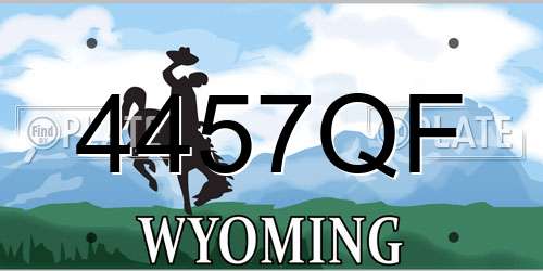 4457QF Wyoming License Plate