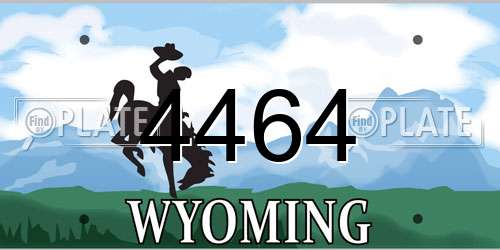 4464 Wyoming License Plate
