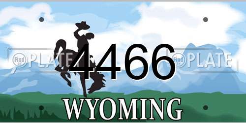 4466 Wyoming License Plate