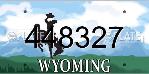 448327 Wyoming License Plate