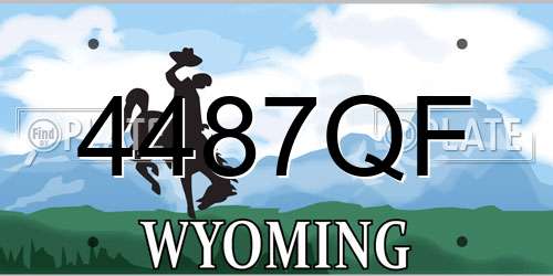 4487QF Wyoming License Plate