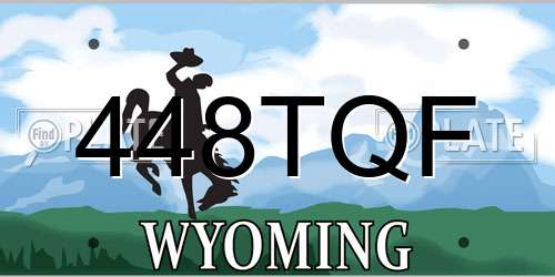 448TQF Wyoming License Plate