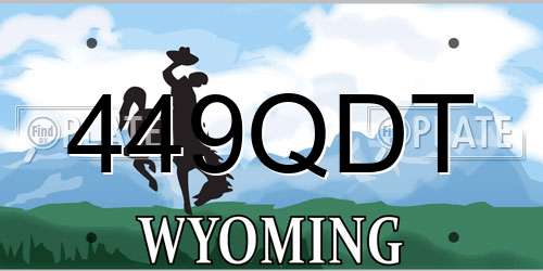 449QDT Wyoming License Plate