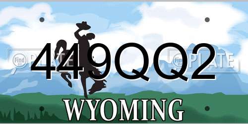449QQ2 Wyoming License Plate